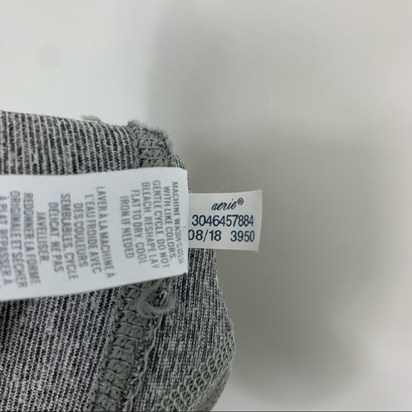 Aerie High Rise Gray White Mesh Insert 7/8 Leggings Size Small - Picture 10 of 11